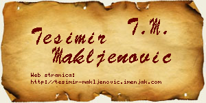 Tešimir Makljenović vizit kartica